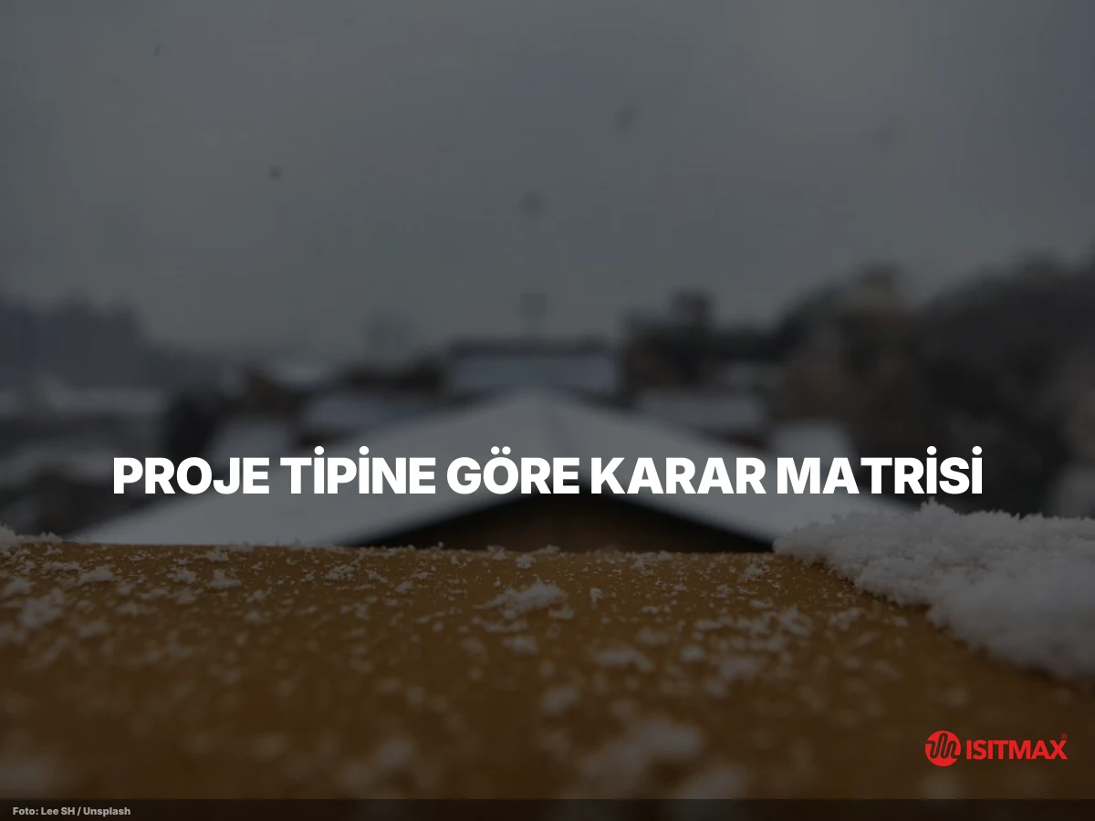 Çatı Isıtma Sistemleri ve Çatı Koruması — Proje Tipine Göre Karar Matrisi