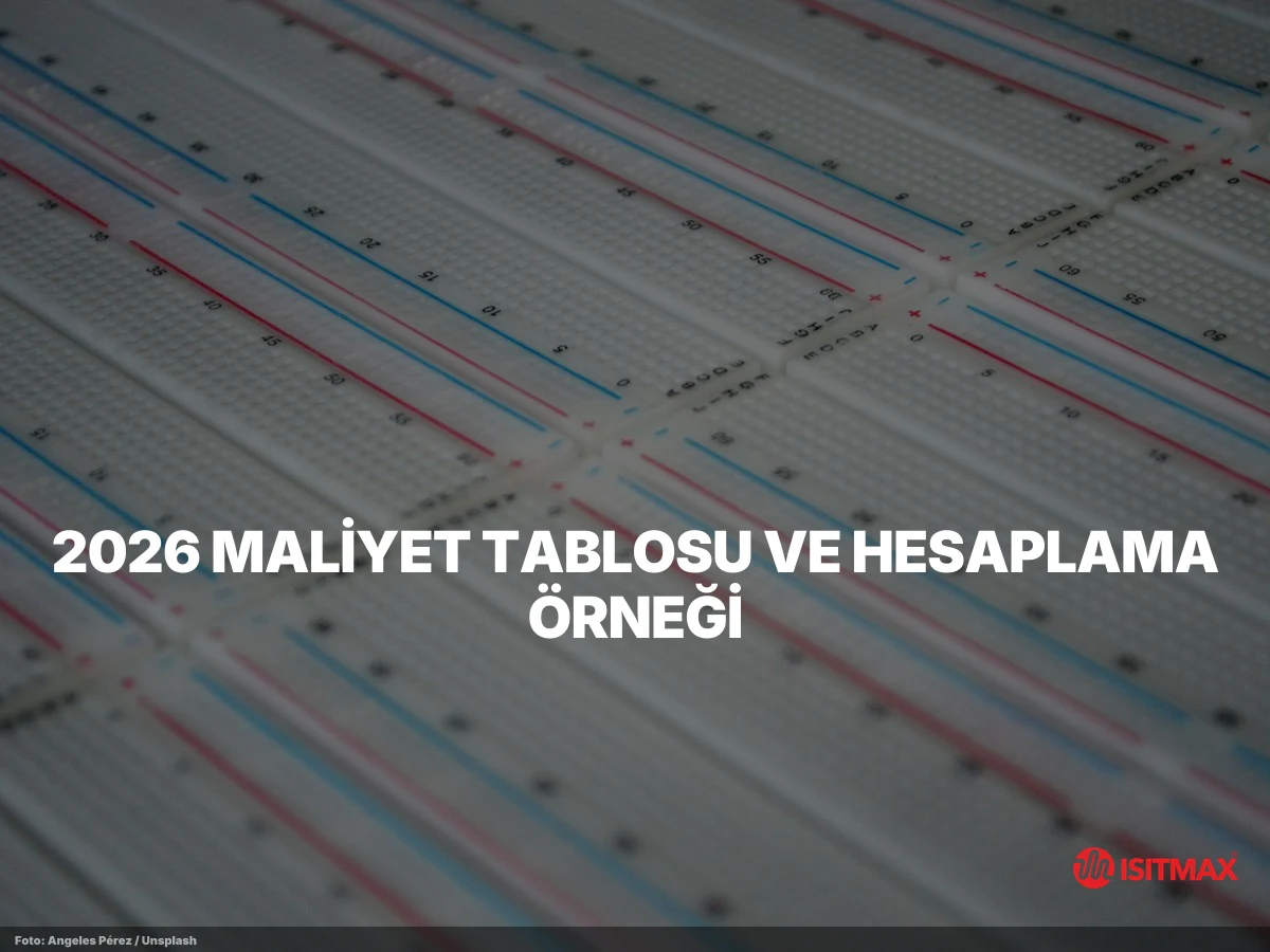 Hamamlarda Yerden Isıtma Sistemleri Hakkında — 2026 Maliyet Tablosu ve Hesaplama Örneği